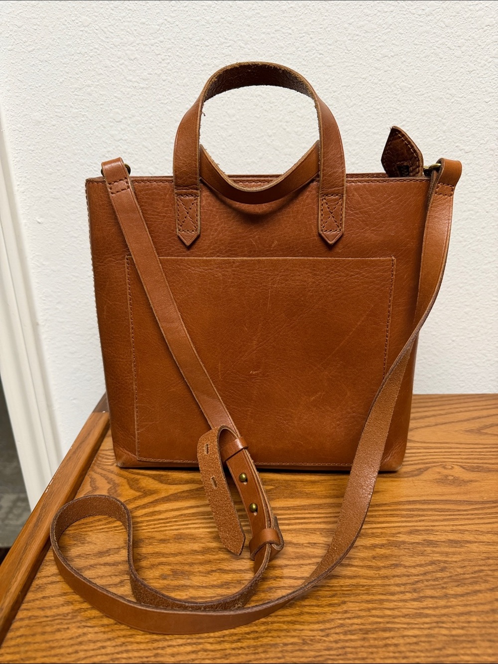 Madewell Transport Crossbody Brown Leather